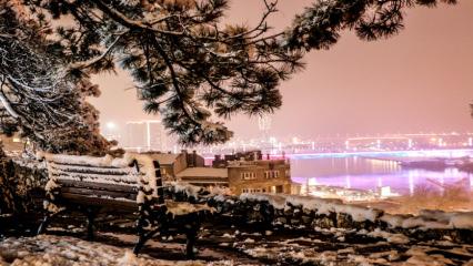 Sırbistan'ın başkenti Belgrad'da masalsı kış manzaraları