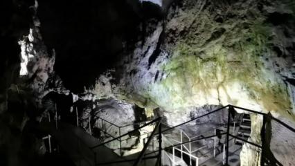 Bursa Oylat Mağarası'daki sıcaklık, kış aylarında da 18 derece ölçülüyor