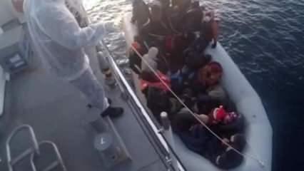 Yunanistan'ın Türk karasularına ittiği göçmeler kurtarıldı