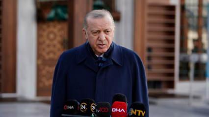 Cumhurbaşkanı Erdoğan şehit ailesine başsağlığı diledi