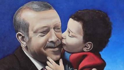Cumhurbaşkanı Erdoğan, tablo için teşekkür etti