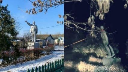 Ukrayna’da son Lenin heykeli yıkıldı!