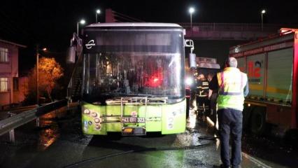 Kocaeli'de halk otobüsü yangını söndürüldü