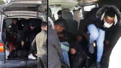 8 kişilik minibüste 19 göçmen yakalandı