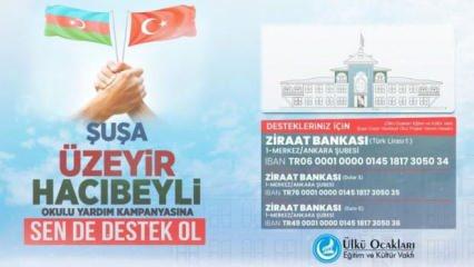 Ülkü Ocakları kardeş ülke Azerbeycan Şuşa'daki okul projesi için yardım kampanyası başlattı!