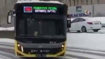 İstanbul'da halk otobüsü korku dolu anlar yaşattı