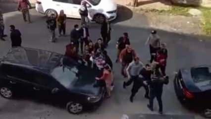 Komşu iki aile birbirine girdi, ortalık savaş alanına d&ouml;nd&uuml;
