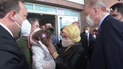 Cumhurbaşkanı Erdoğan, minik Ayda ve ailesi ile görüştü