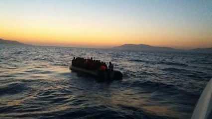 İzmir'de Türk kara sularına geri itilen 53 göçmen kurtarıldı
