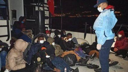 İzmir açıklarında 49 düzensiz göçmen yakalandı
