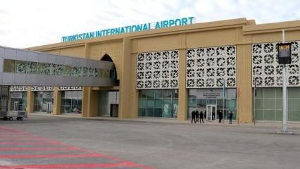 Türkistan'dan ilk uluslararası uçuş Türkiye'ye yapıldı