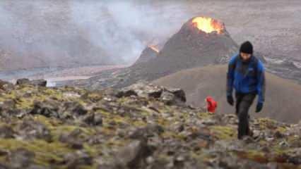 İzlanda'da Fagradalsfjall yanardağının drone görüntüleri nefesleri kesti