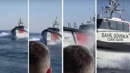 Türk Sahil Güvenlik botundan Yunan gemisine müdahale