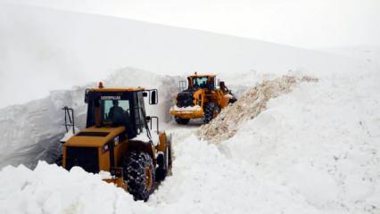 'Kar Kaplanları'nın 6 metre karla zorlu mücadelesi