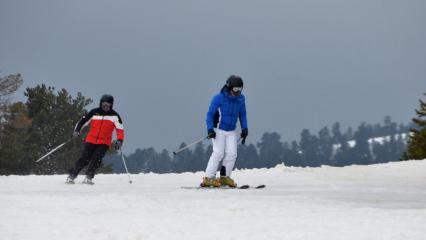 Doğu'da ilkbaharda da kayak keyfi devam ediyor