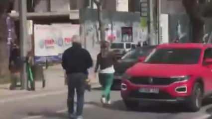 Bağdat Caddesi'nde sinir krizi geçiren kadın trafiği birbirine kattı!