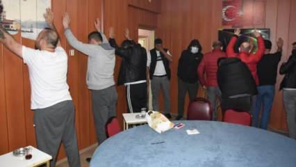 Polisten kumar baskını: 13 kişiye 41 bin lira ceza