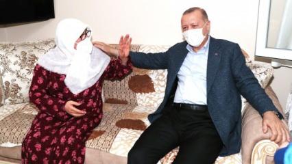 Türkiye onu konuşmuştu! Başkan Erdoğan, Mahruze Keleş’i evinde ziyaret etti