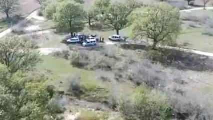 Piknik yapanlar dron ile yakalandı
