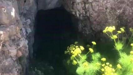 PKK'nın imha edilen çift girişli mağarası görüntülendi