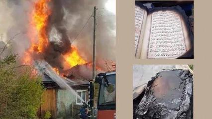 Yangında kül olan evden yanmamış halde iki Kur'an-ı Kerim bulundu