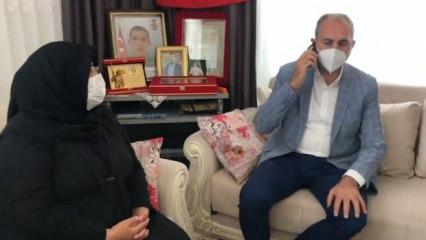 Bakan Gül, şehit ailesini Cumhurbaşkanı Erdoğan ile telefonla görüştürdü
