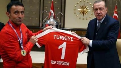 Erdoğan, Ampute Milli Futbol Takımı'na başarılar diledi!
