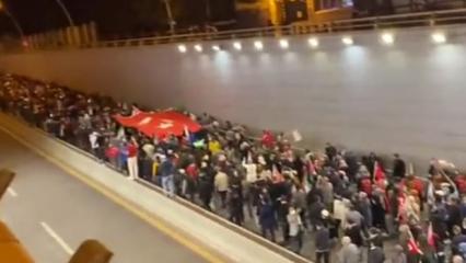 İsrail'in Mescid-i Aksa'ya yönelik müdahalesine Ankara'da protesto yürüyüşü