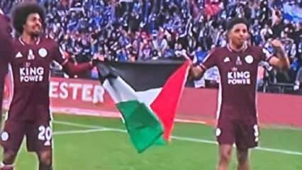 Leicester City oyuncuları Filistin bayrağı açtı!
