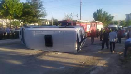 Elazığ’da 19 kişinin yaralandığı kaza kamerada