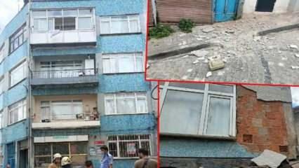 Fatih'te çökme tehlikesi olan bina boşaltıldı!