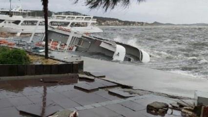 Fırtına 20 tekneyi batırdı!