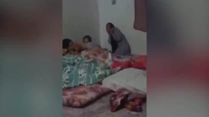 İsrail bombardımanı altında Gazze'li bir aile...