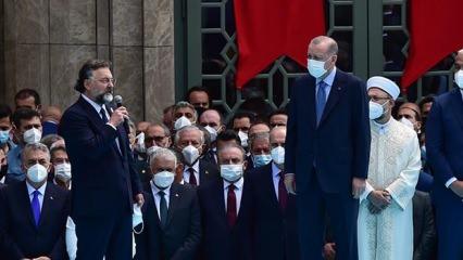 Altan Elmas, Taksim Camii'nin açılışında konuştu