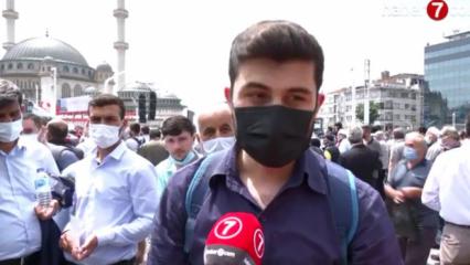 Taksim Camii'nin açılışında vatandaşların çoşkusu...