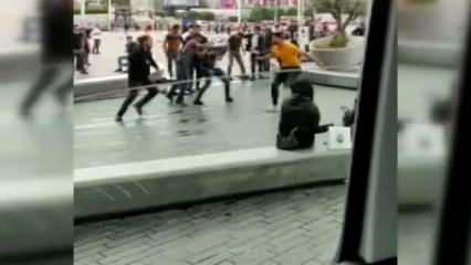 Taksim Meydanı'nda kemerli kavga!  Özel Harekat anında müdahale etti