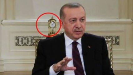 Erdoğan'ın televizyon programındaki saatte dikkat çeken detay...
