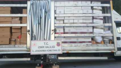 İzmir'de kaçakçılık operasyonu! 1 milyon 776 bin bandrolsüz sigara ele geçirildi