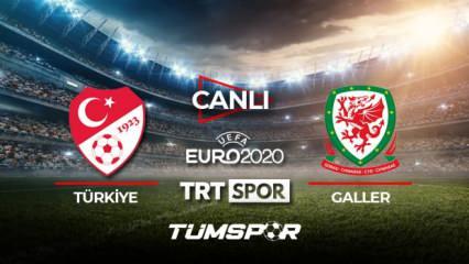 Türkiye Galler maçı canlı izle! TRT EURO 2020 Türkiye Galler canlı skor takip