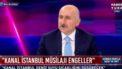 Bakan canlı yayında açıkladı: Kanal İstanbul 'müsilajı' çözer!