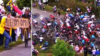 Fransa Bisiklet Turu'na damga vuran kaza!