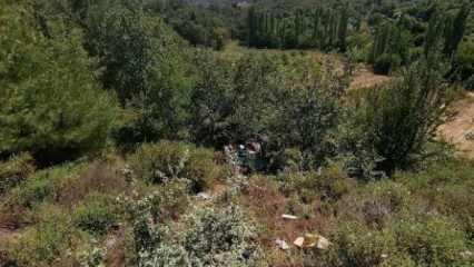 Turgutlu’da traktör uçuruma yuvarlandı: 5 yaralı