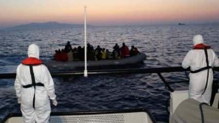 Türk kara sularına itilen 32 düzensiz göçmen kurtarıldı
