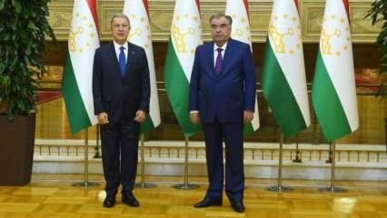 Bakan Akar, Tacikistan Cumhurbaşkanı ile görüştü