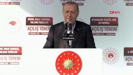 Cumhurbaşkanı Erdoğan Diyarbakır'da müjdeyi verdi