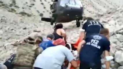Ayı saldırması sonucu yaralanan turist askeri helikopterle hastaneye kaldırıldı