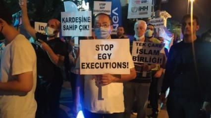 Mısır Başkonsolosluğu önünde idam karşıtı protesto