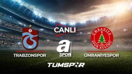 Trabzonspor Ümraniyespor maçı canlı? A Spor TS Ümraniye maçı canlı skor takip!