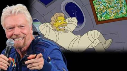 Simpsonlar, Richard Branson'un uzay seyahatini de bildi