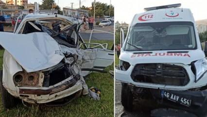 Ambulans kaza yaptı: 1 ölü, 5 yaralı